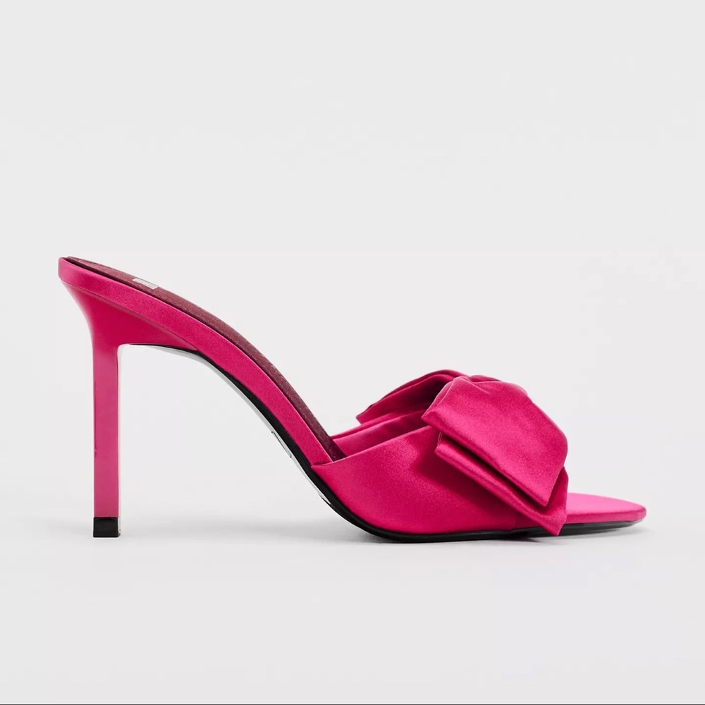 Zara Fuchsia Bow Heels